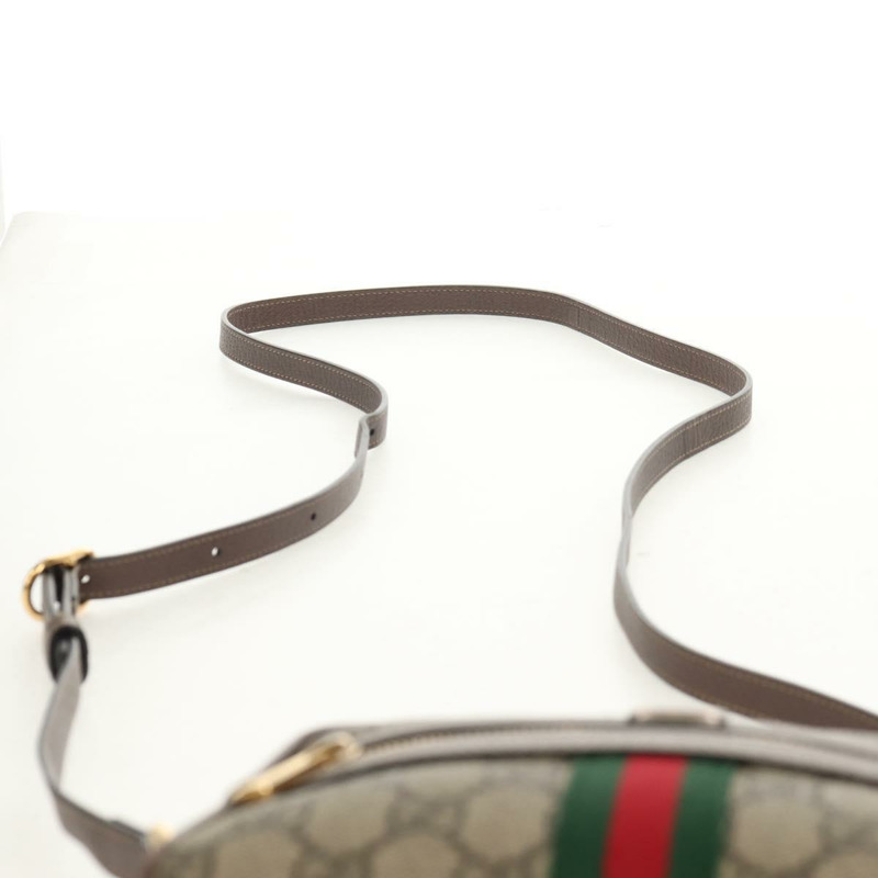 【日本直送】GUCCI Ophidia GG Supreme Web Sherry Line Bag PVC Beige 517350 Auth yk19604M-13