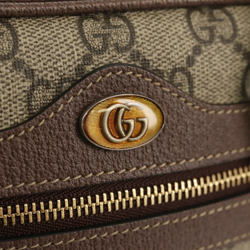 【日本直送】GUCCI Ophidia GG Supreme Web Sherry Line Bag PVC Beige 517350 Auth yk19604M-18