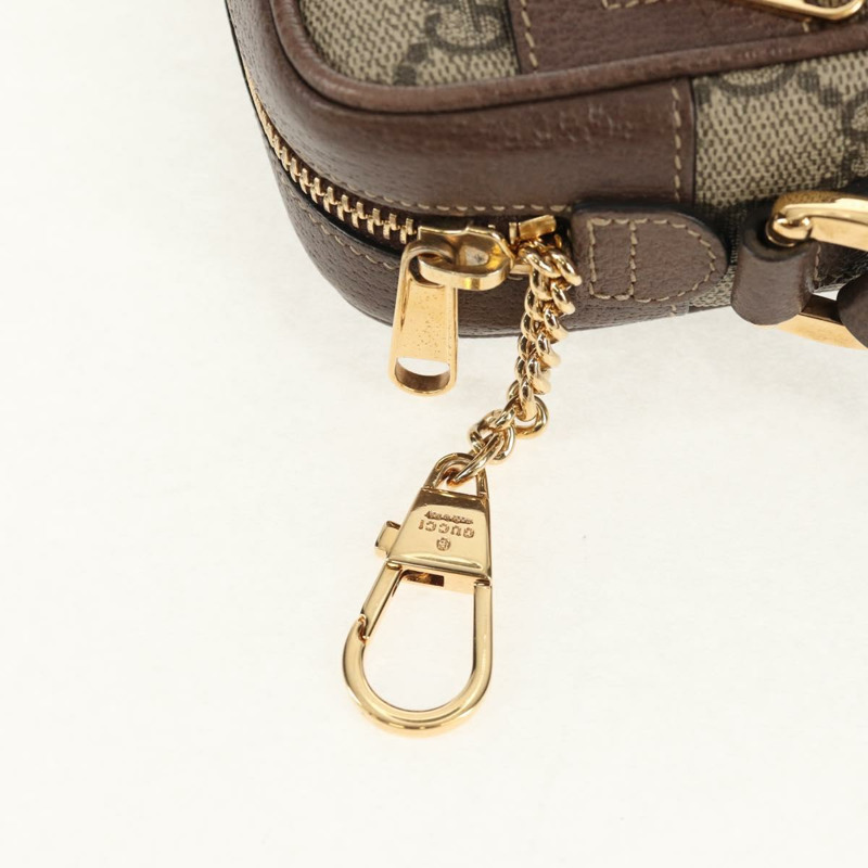 【日本直送】GUCCI Ophidia GG Supreme Web Sherry Line Bag PVC Beige 517350 Auth yk19604M-19