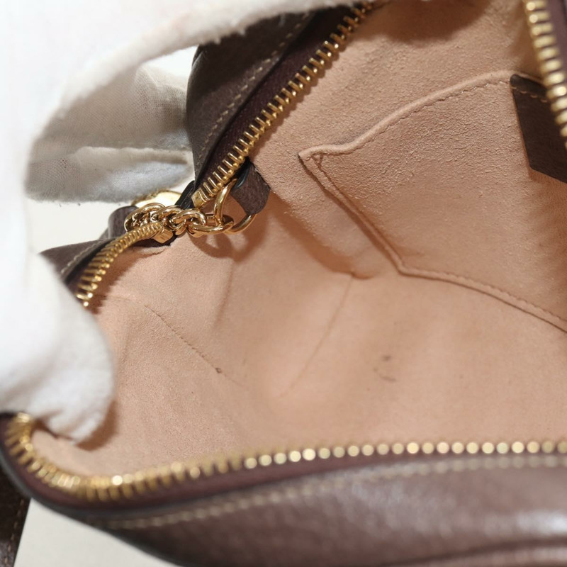 【日本直送】GUCCI Ophidia GG Supreme Web Sherry Line Bag PVC Beige 517350 Auth yk19604M-22