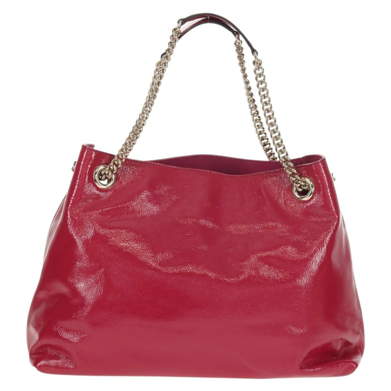 【日本直送】GUCCI 鏈 Soho 單肩包 漆皮 粉金 308982 正品 yk19530V-1