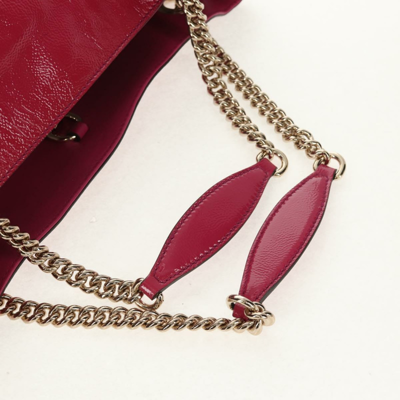 【日本直送】GUCCI 鏈 Soho 單肩包 漆皮 粉金 308982 正品 yk19530V-6