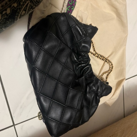 Tory Burch 復古金鏈羊皮斜背小流浪包