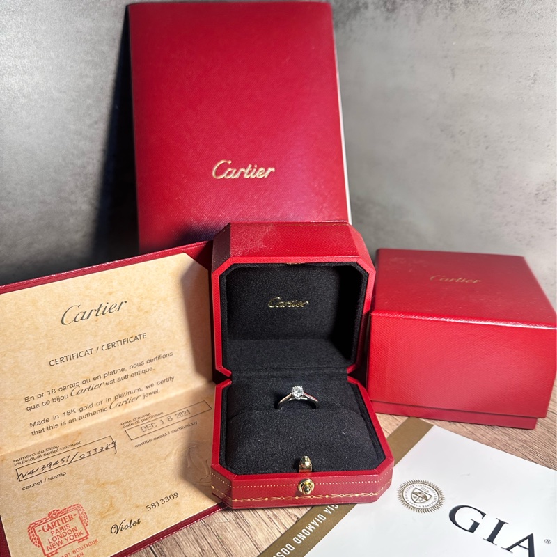 卡地亞單鑽鑽戒-0