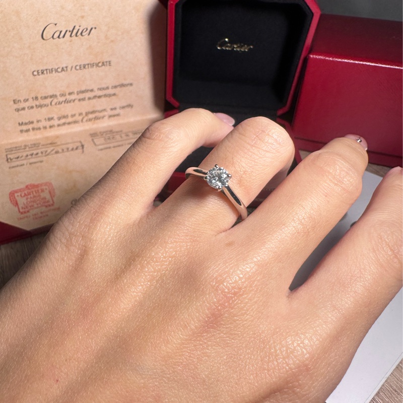 卡地亞單鑽鑽戒-3