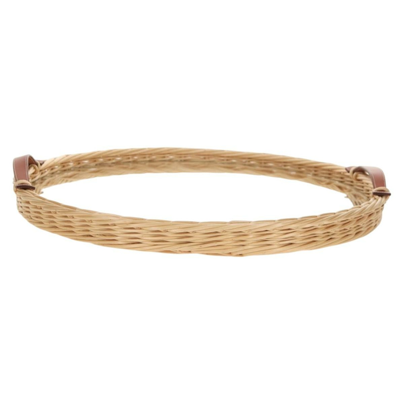 【日本直送】愛馬仕 (HERMES) 圓形藤編托盤，米色木質，正品 mr1545AV-2