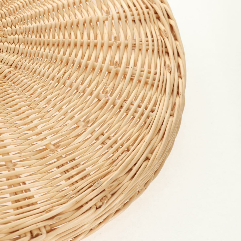 【日本直送】愛馬仕 (HERMES) 圓形藤編托盤，米色木質，正品 mr1545AV-17