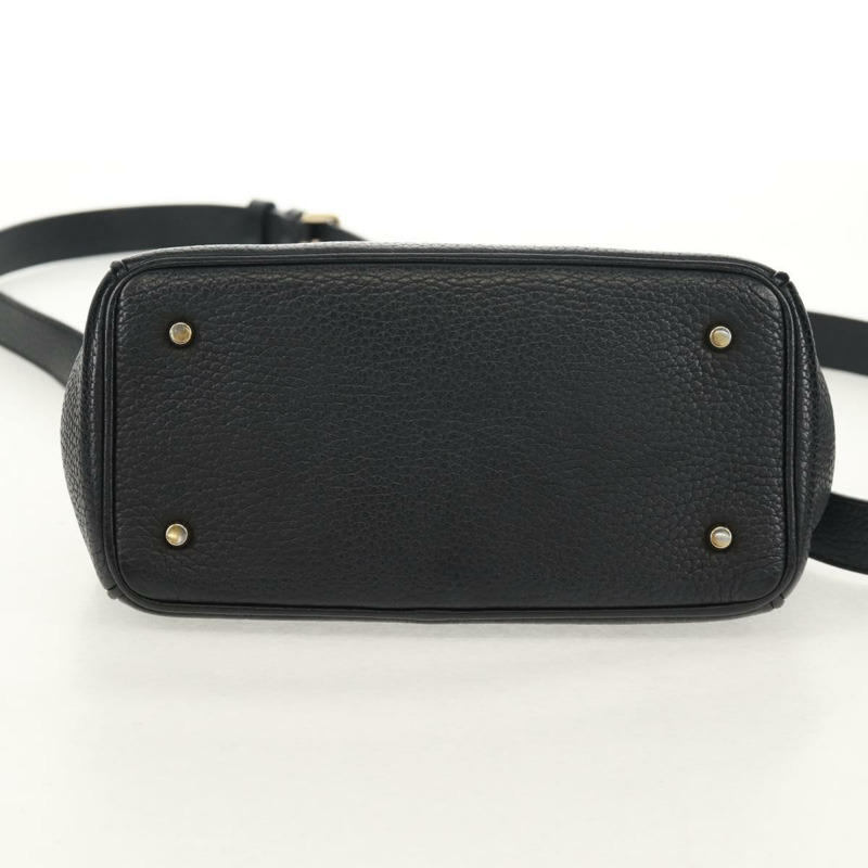 【日本直送】Christian Dior Lady Dior Be Dior 小皮革雙肩包 黑色 金色 Auth 152955AV-4