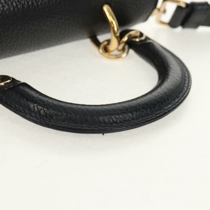 【日本直送】Christian Dior Lady Dior Be Dior 小皮革雙肩包 黑色 金色 Auth 152955AV-6