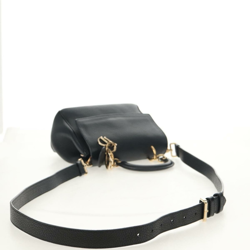 【日本直送】Christian Dior Lady Dior Be Dior 小皮革雙肩包 黑色 金色 Auth 152955AV-7