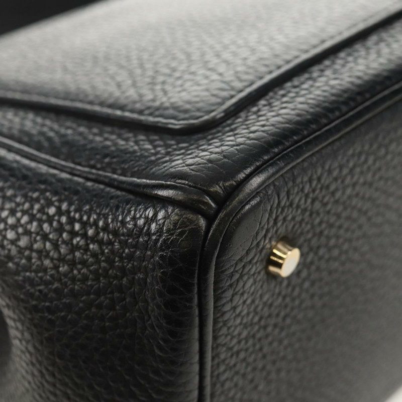 【日本直送】Christian Dior Lady Dior Be Dior 小皮革雙肩包 黑色 金色 Auth 152955AV-18