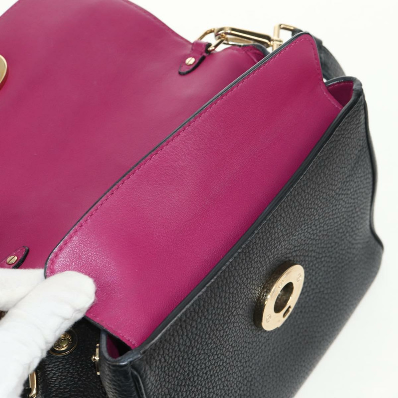 【日本直送】Christian Dior Lady Dior Be Dior 小皮革雙肩包 黑色 金色 Auth 152955AV-28