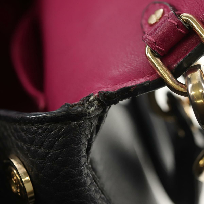 【日本直送】Christian Dior Lady Dior Be Dior 小皮革雙肩包 黑色 金色 Auth 152955AV-30