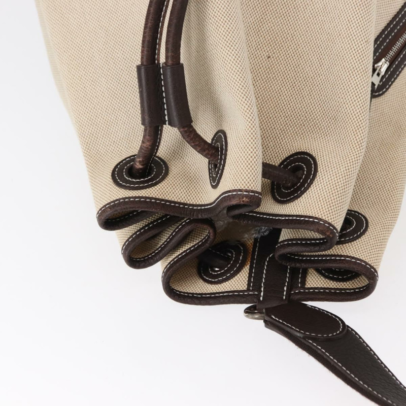 【日本直送】愛馬仕 Sac Marine Recife MM 單肩包帆布皮革米色正品 bs30975-5