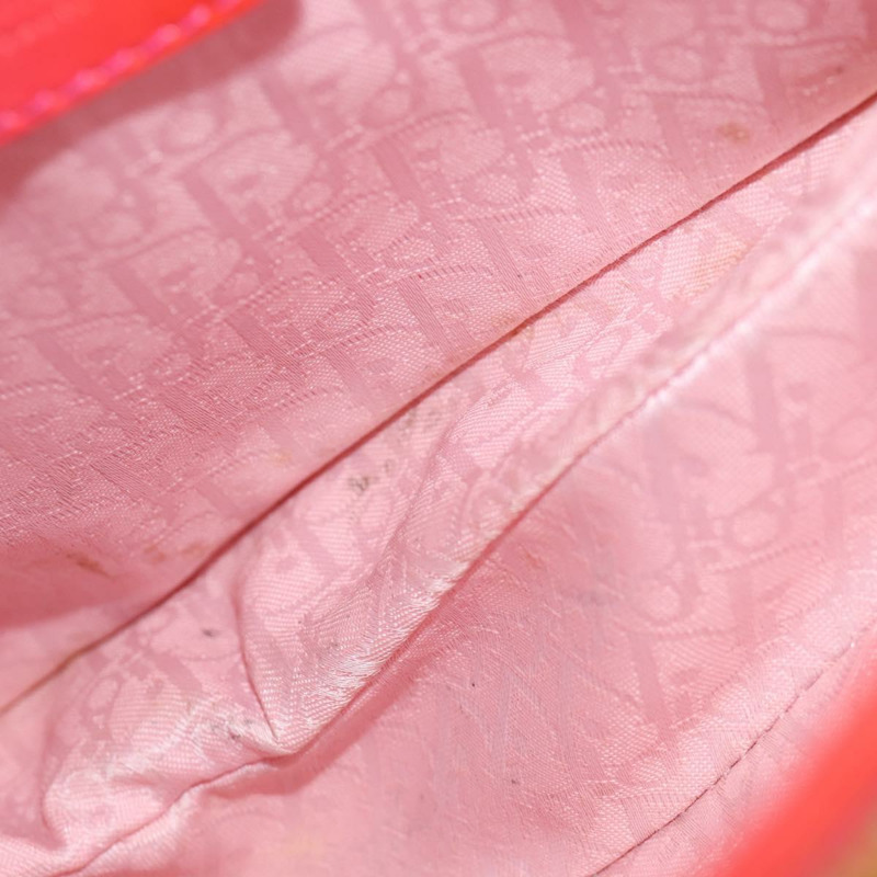 【日本直送】Christian Dior 馬鞍形肩背包 帆布 粉紅色 銀色 正品 153630SAV-8