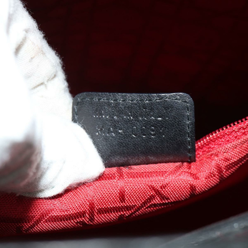 【日本直送】Christian Dior Canage Lady Dior 手提包，羊皮材質，黑色金色雙肩包，正品，貨號 148689V-10