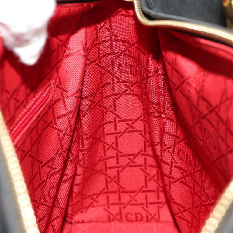 【日本直送】Christian Dior Canage Lady Dior 手提包，羊皮材質，黑色金色雙肩包，正品，貨號 148689V-22