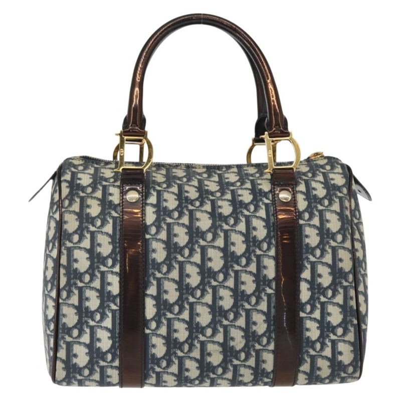 【日本直送】Christian Dior Trotter帆布波士頓包 海軍藍 金色 正品 yk19859-1