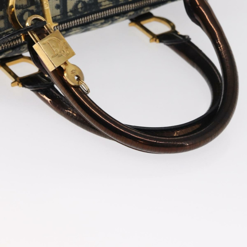 【日本直送】Christian Dior Trotter帆布波士頓包 海軍藍 金色 正品 yk19859-6