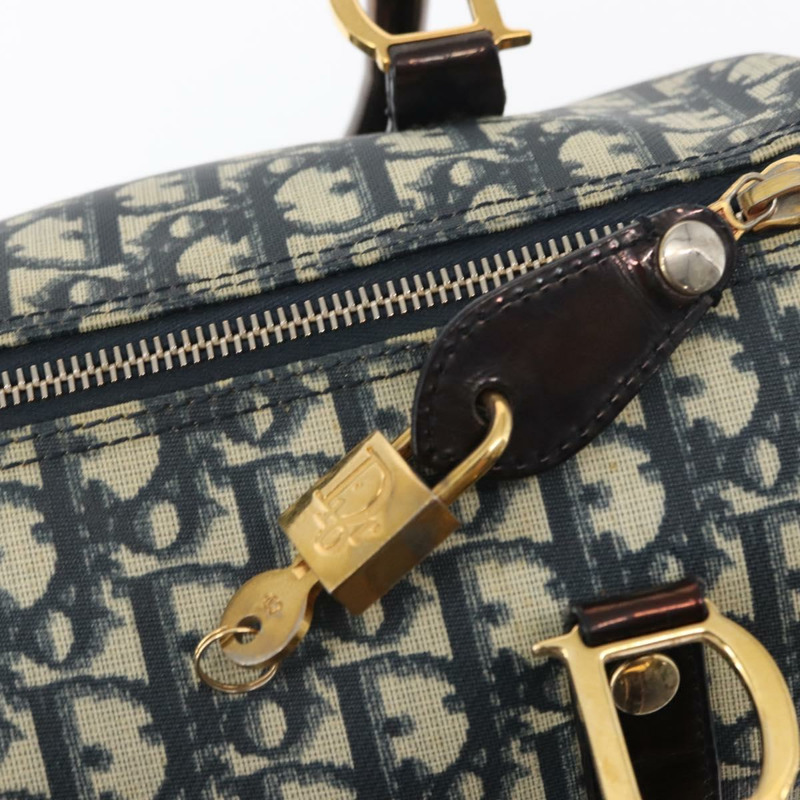 【日本直送】Christian Dior Trotter帆布波士頓包 海軍藍 金色 正品 yk19859-9