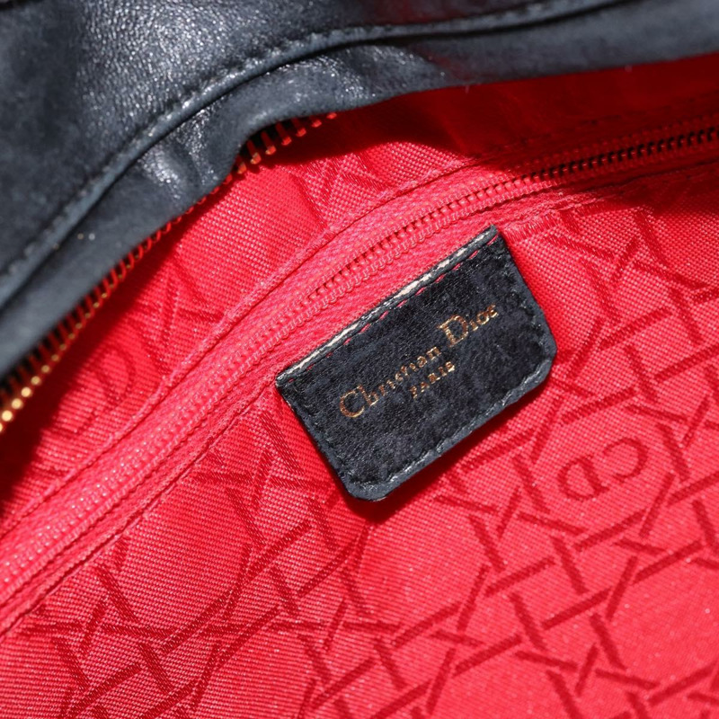 【日本直送】Christian Dior Canage Lady Dior 手提包，羊皮材質，黑色，金色，正品，貨號 yk19533-10