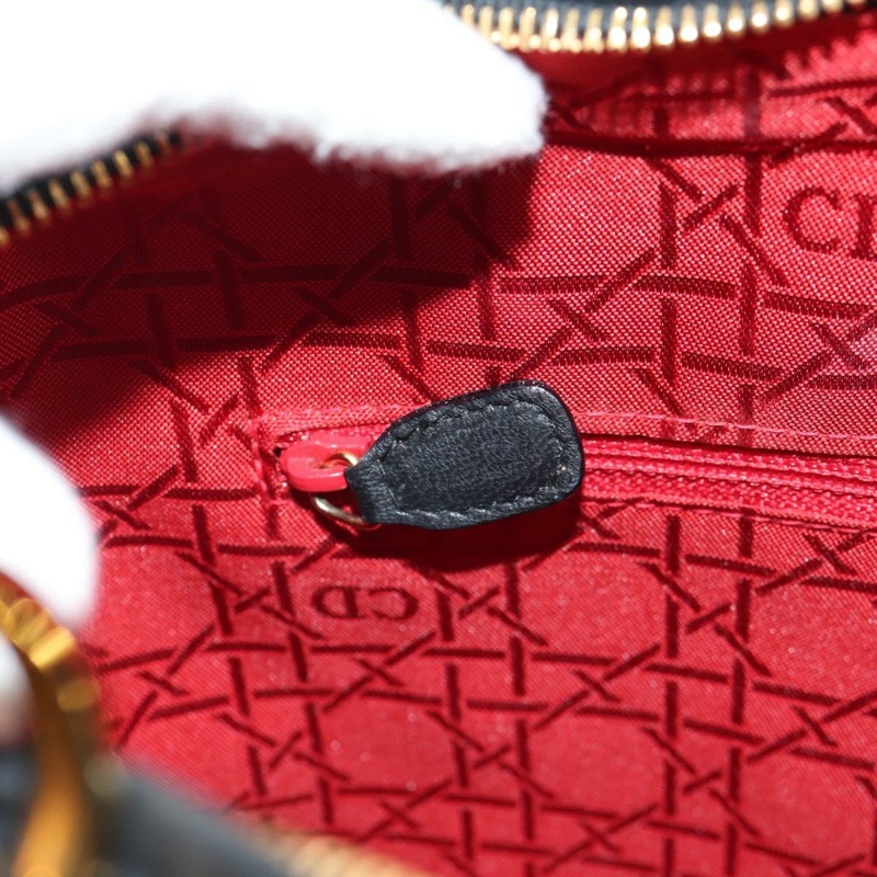 【日本直送】Christian Dior Canage Lady Dior 手提包，羊皮材質，黑色，金色，正品 yk19860V-21