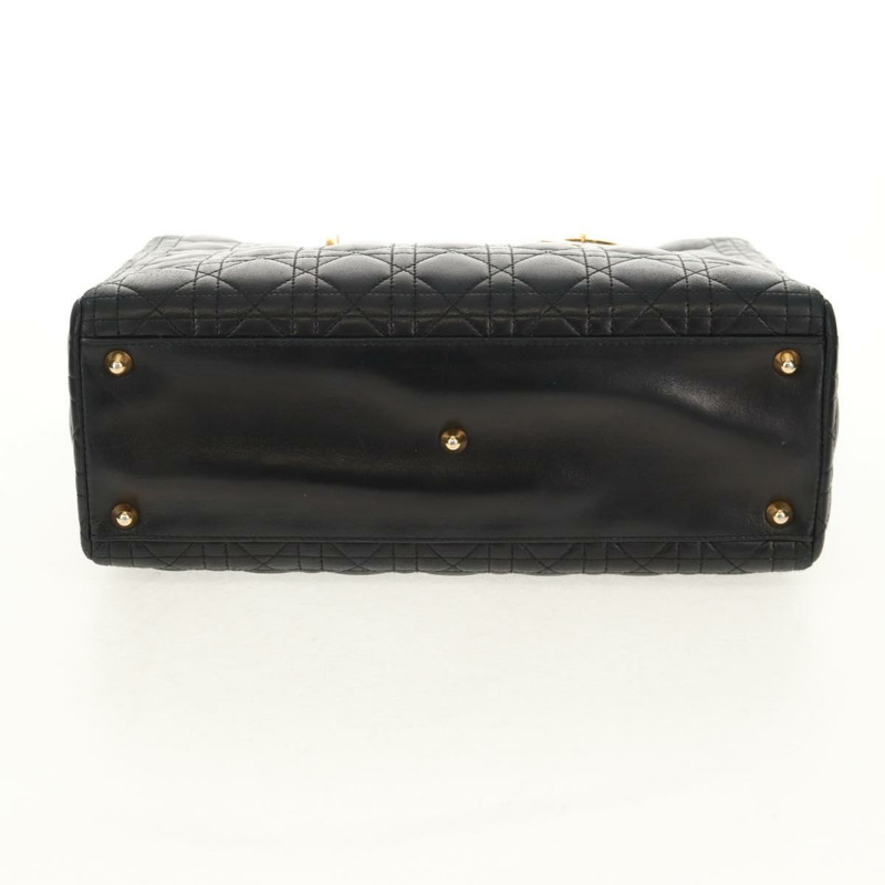 【日本直送】Christian Dior Canage 手提包，羊皮材質，黑色，金色，正品，貨號 yk19627V-4