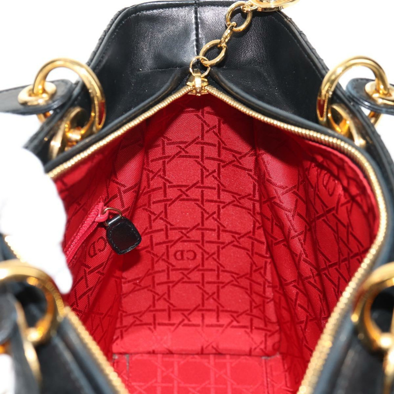 【日本直送】Christian Dior Canage 手提包，羊皮材質，黑色，金色，正品，貨號 yk19627V-20