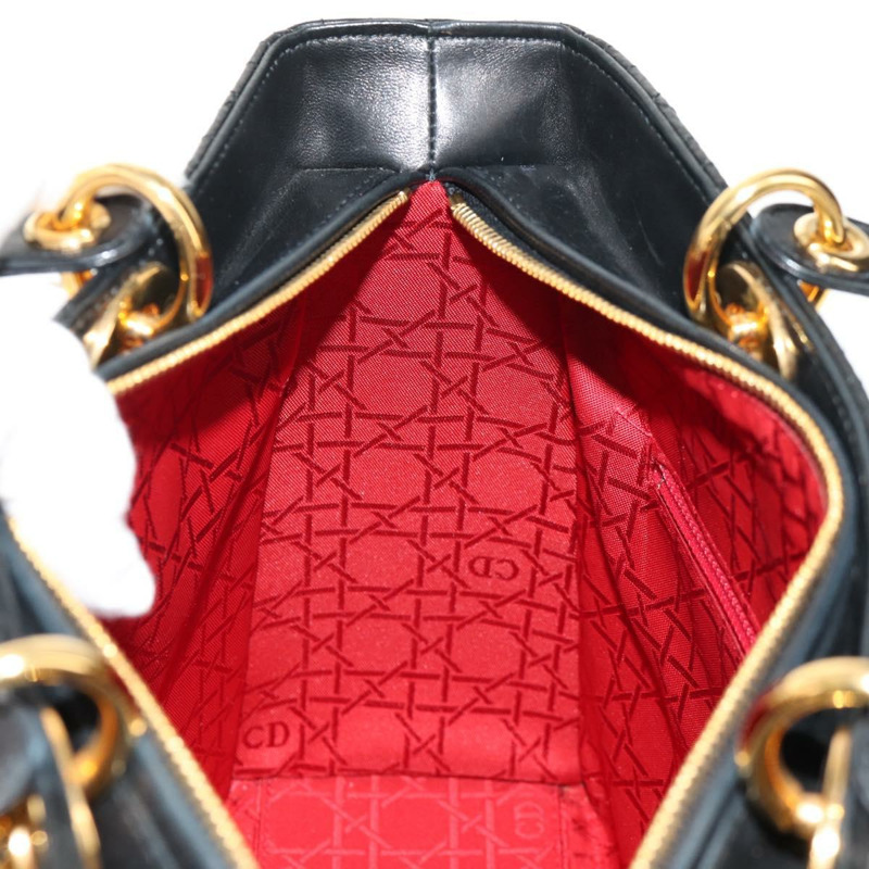 【日本直送】Christian Dior Canage 手提包，羊皮材質，黑色，金色，正品，貨號 yk19627V-21