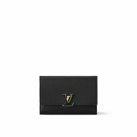 🇫🇷Louis Vuitton Capucines 小型錢包/短夾 黑&玫紅色 全新美品/大全配