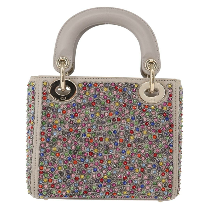 【日本直送】Christian Dior Lady Dior 串珠手袋 皮革 多色 金色 正品 142981SM-1