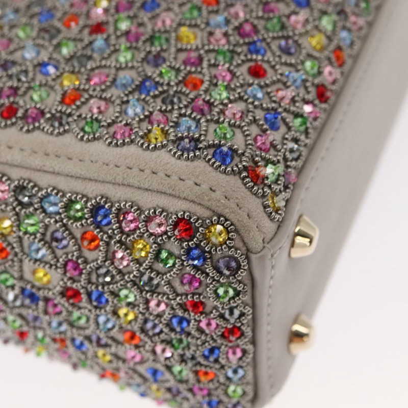 【日本直送】Christian Dior Lady Dior 串珠手袋 皮革 多色 金色 正品 142981SM-8