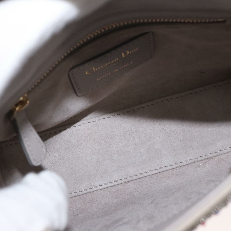 【日本直送】Christian Dior Lady Dior 串珠手袋 皮革 多色 金色 正品 142981SM-9