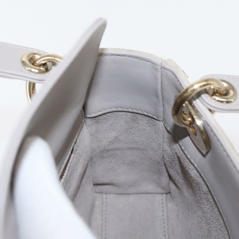 【日本直送】Christian Dior Lady Dior 串珠手袋 皮革 多色 金色 正品 142981SM-18