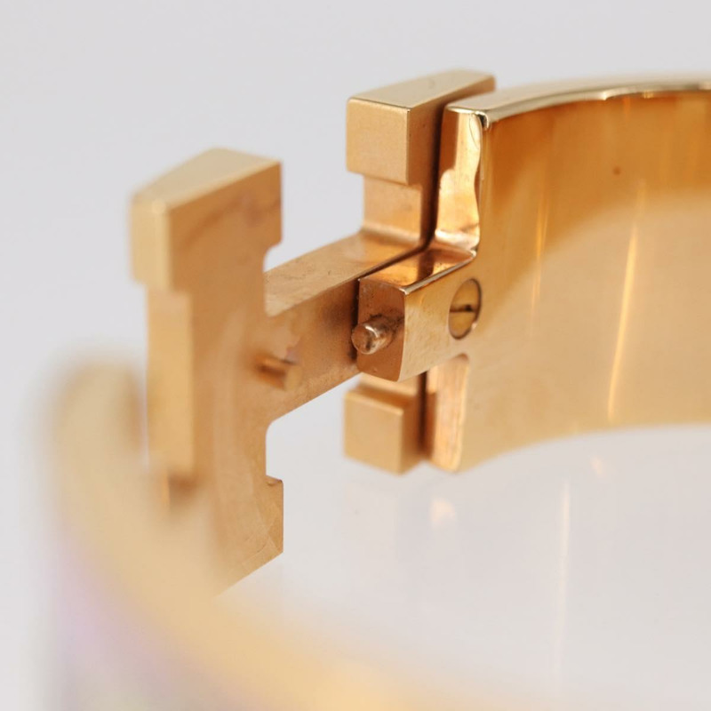 【日本直送】愛馬仕 Click H 手鐲，金屬金色，FI 02 33，正品編號 154113M-8