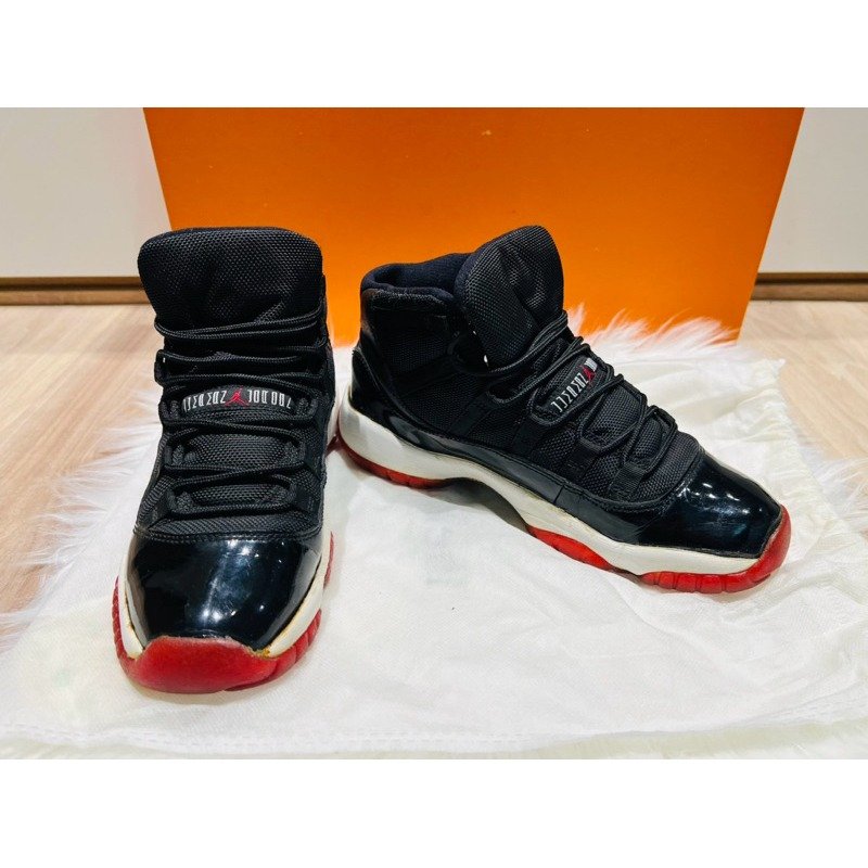 🏀NIKE AIR JORDAN 11 RETRO BRED HIGH AJ11 黑紅 高筒 11代 女生U.S 7.5號-0