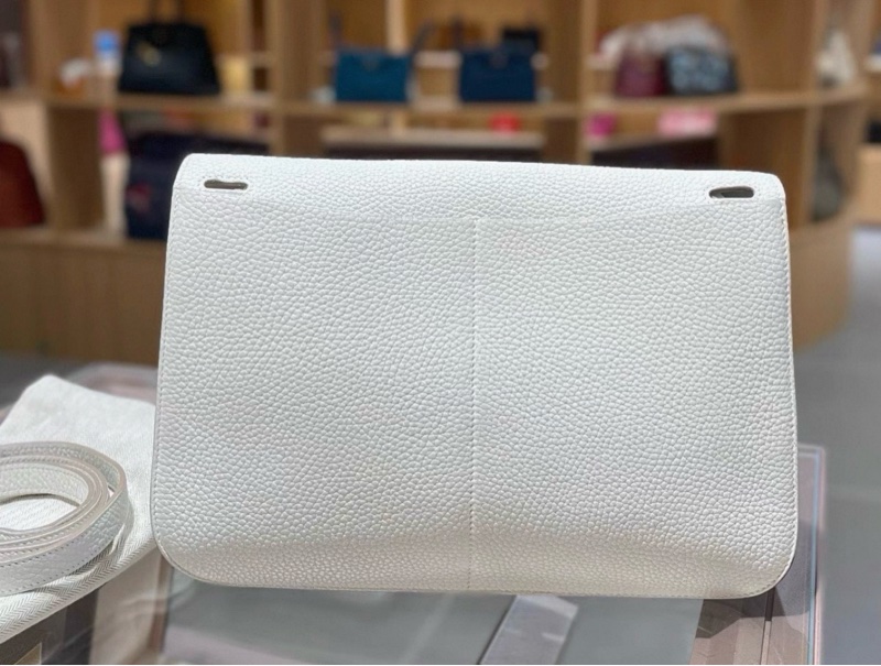 Hermes愛馬仕 halzan 31 8L冰川白 銀扣TC皮 D刻，配件塵袋肩帶-1