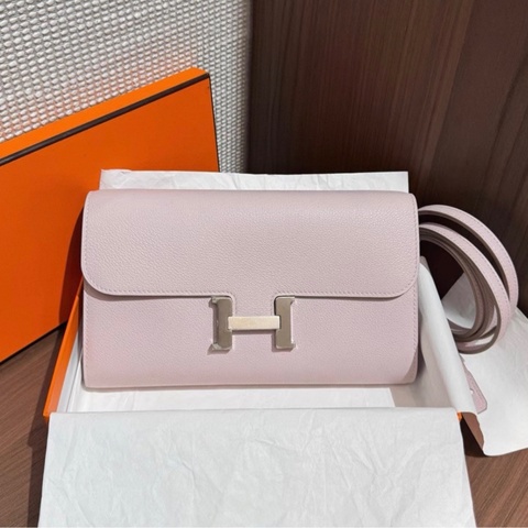 B刻Hermes愛馬仕夢幻紫銀扣康康constance to go