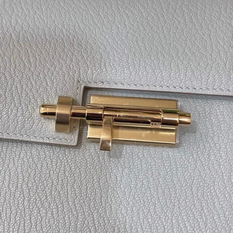 愛馬仕Mini Verrou 插銷包mini珍珠灰山羊皮 B刻-2