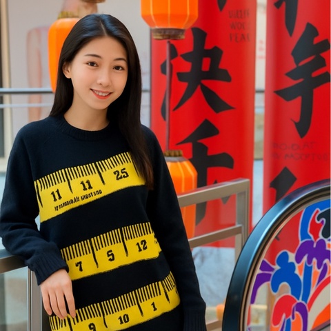 Moschino 皮尺高單羊絨毛衣