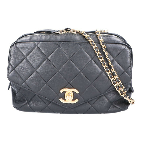 香奈兒 (CHANEL) 27號手提/肩背包，黑色，金色五金配件，女士款