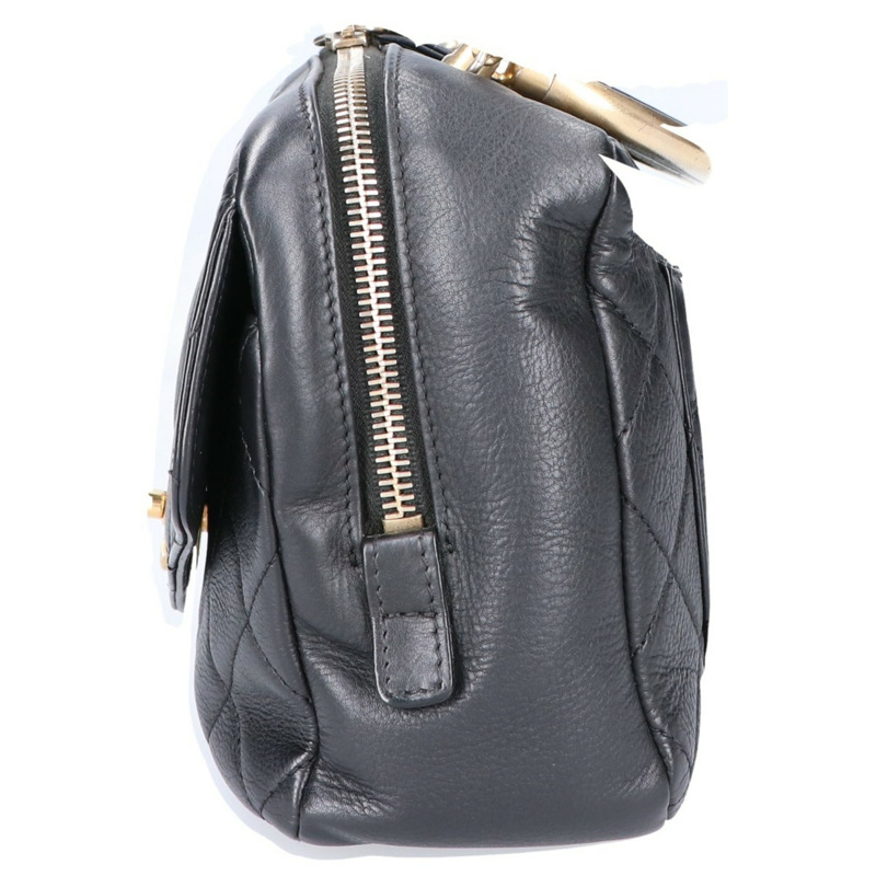 香奈兒 (CHANEL) 27號手提/肩背包，黑色，金色五金配件，女士款-1