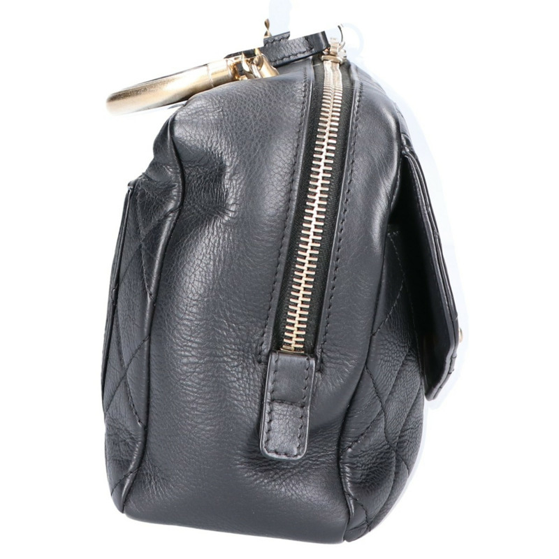 香奈兒 (CHANEL) 27號手提/肩背包，黑色，金色五金配件，女士款-3