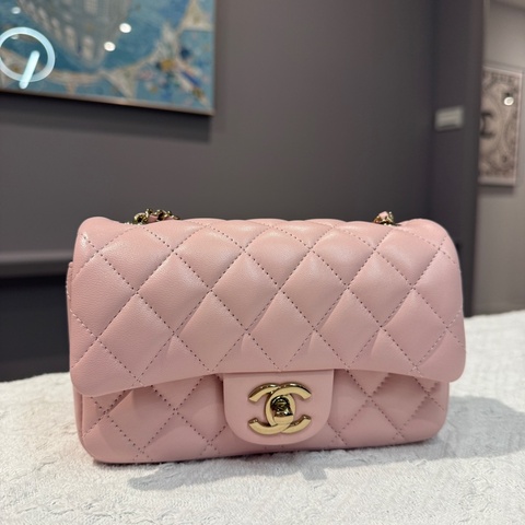 chanel 24K 新尺寸cf經典款小mini 粉色