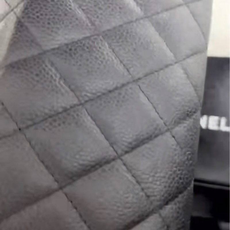 CHANEL經典雙C LOGO荔枝牛皮 金扣 金釦翻蓋長夾 發財包-9