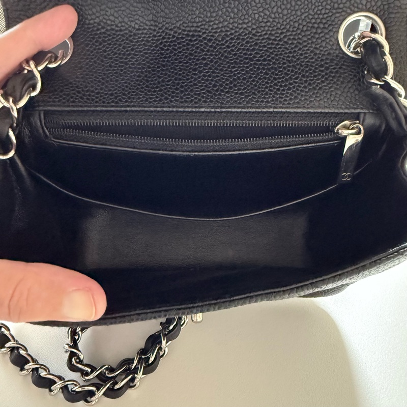 Chanel 小牛皮 方胖 銀扣-9