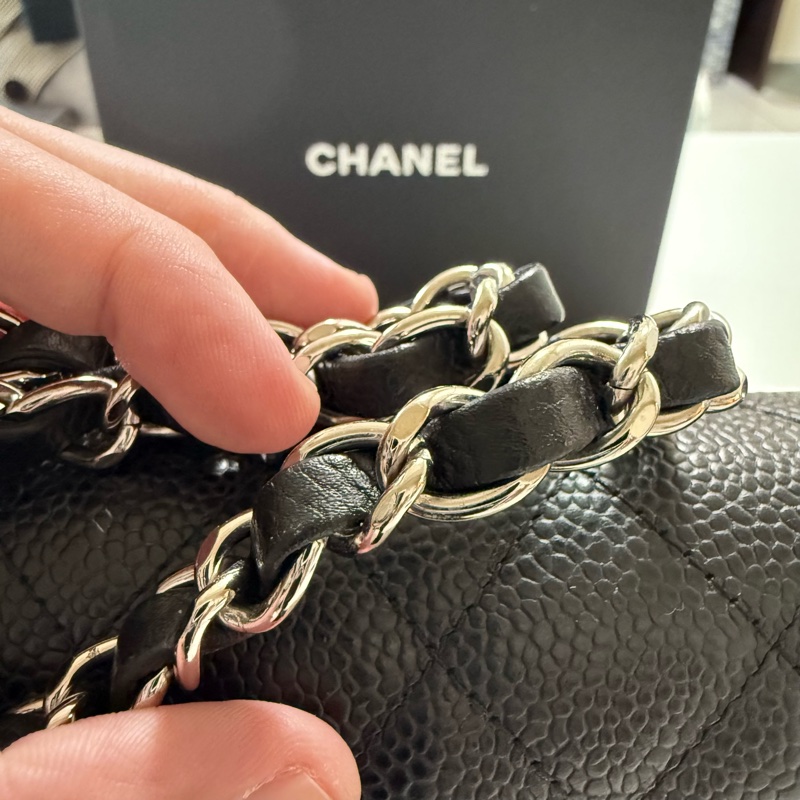 Chanel 小牛皮 方胖 銀扣-18