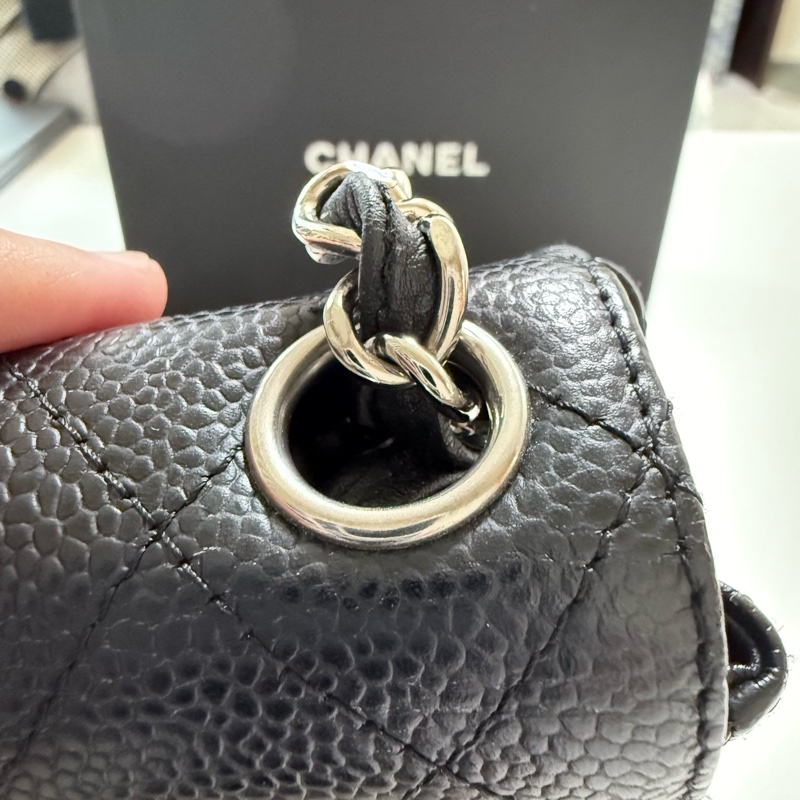 Chanel 小牛皮 方胖 銀扣-19