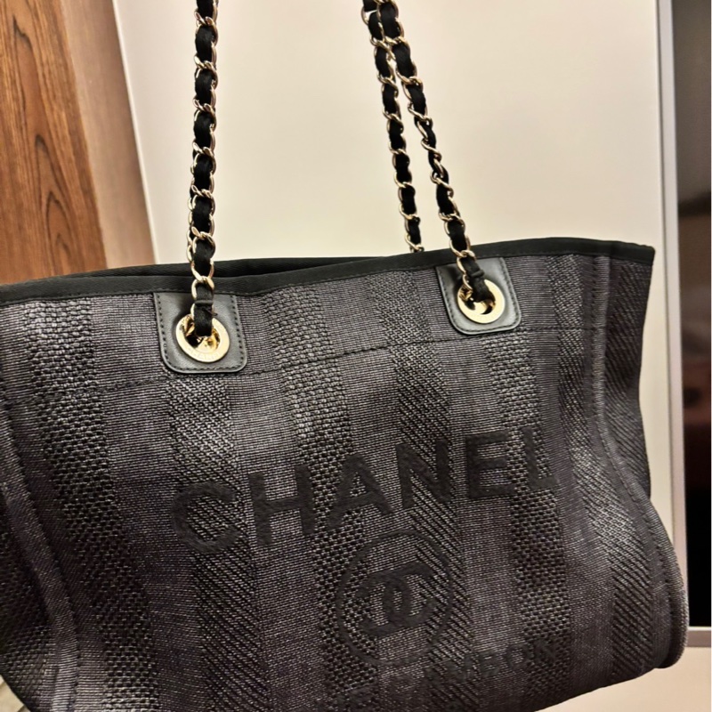 香奈兒Chanel Deauville金鏈托特沙灘包-4