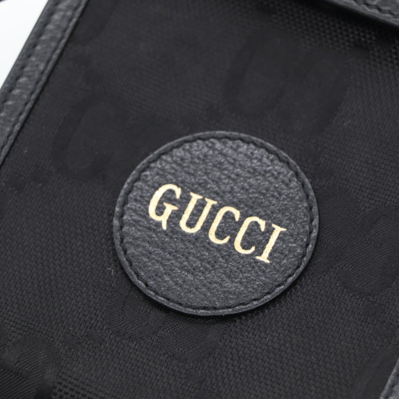 Gucci 古馳 Off The Grid 黑色 再生尼龍 皮革 迷你肩背包 斜背包 手機包-4